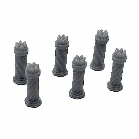 Ready to Paint Chimney Pots - Tudor Style (6 pack)