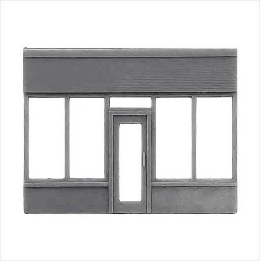 N Scale Ready to Paint Victorian Shopfront - Parade - Style 1 (1 piece)