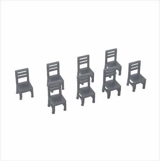 OO Scale Ready to Paint Wooden Chair - Style 1 (8 pack)
