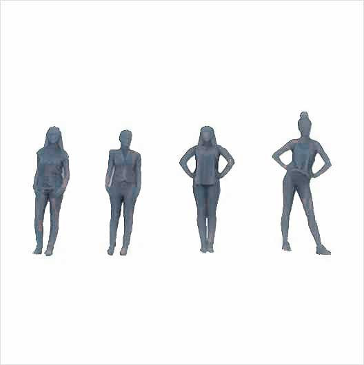 OO Scale Ready to Paint Women - Pack 8 (4 pack)