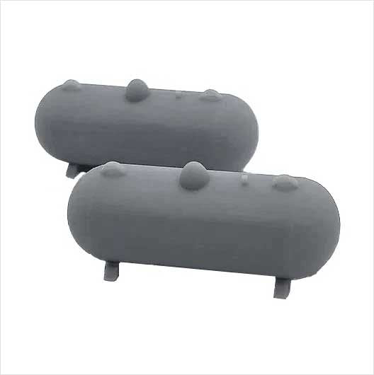 OO Scale Ready to Paint 500 Gallon Propane Tank - Style 1 (2 pack)