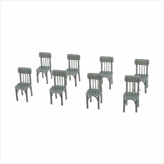 OO Scale Ready to Paint Wooden Chair - Style 2 (8 pack)