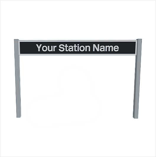 O Scale Pre-Coloured Single-Sided Personalised Post-Privatisation Era Station Name Board
