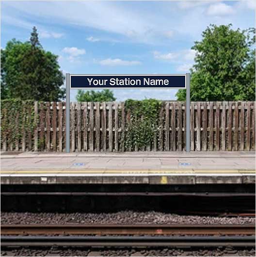 N Scale Pre-Coloured Single-Sided Personalised Post-Privatisation Era Station Name Board