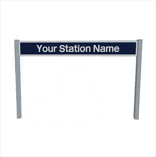 HO Scale Pre-Coloured Single-Sided Personalised Post-Privatisation Era Station Name Board