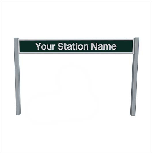 TT Scale Pre-Coloured Single-Sided Personalised Post-Privatisation Era Station Name Board
