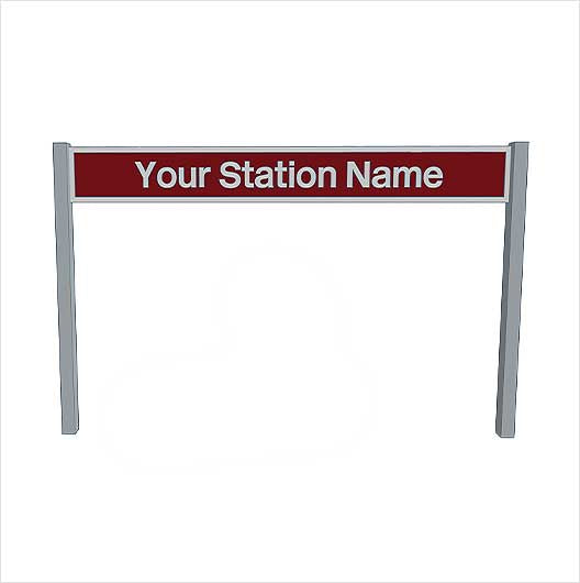 TT Scale Pre-Coloured Single-Sided Personalised Post-Privatisation Era Station Name Board