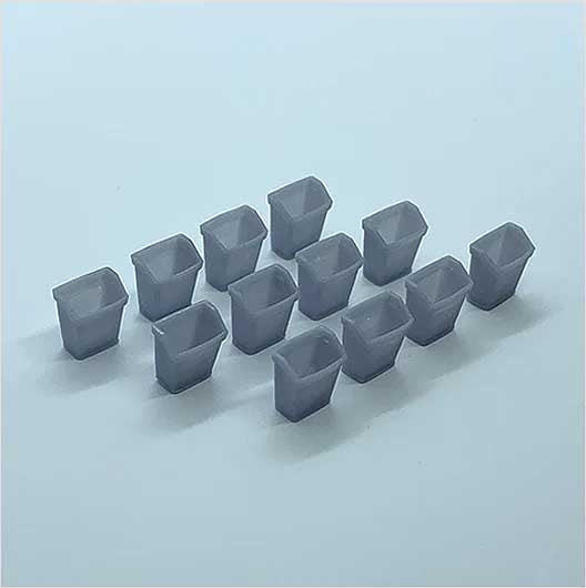 OO Scale Ready to Paint Wall Mounted Station Bin (12 pack)