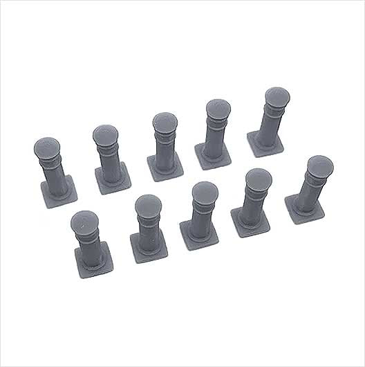 OO Scale Ready to Paint Metal Bollard (10 pack)