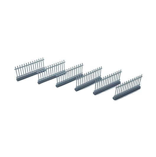 OO Scale Ready to Paint Metal Railings - Spear Top - Straight