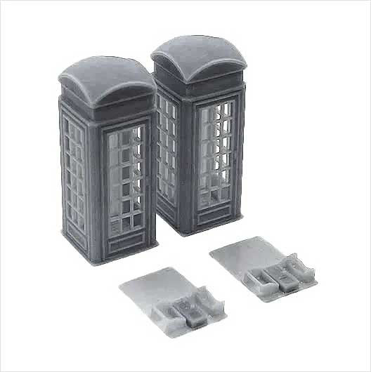 OO Scale Ready to Paint K2 Telephone Box