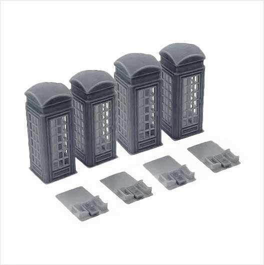 OO Scale Ready to Paint K2 Telephone Box