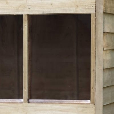 4LIFE Overlap Pressure Treated 10ft x 6ft Apex Shed - Double Door