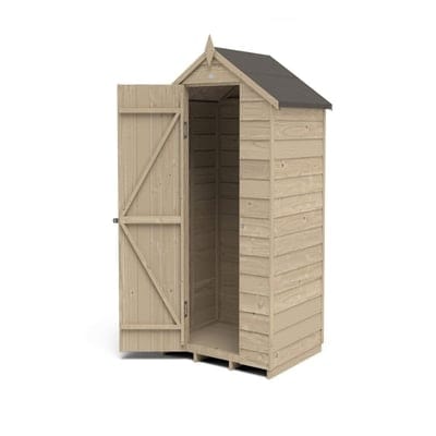 4LIFE Overlap Pressure Treated 4ft x 3ft Apex Shed - No Window