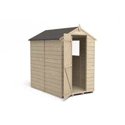 4LIFE Overlap Pressure Treated 6ft x 4ft Apex Shed