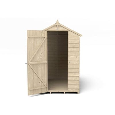 4LIFE Overlap Pressure Treated 6ft x 4ft Apex Shed - No Window