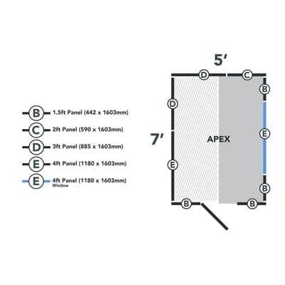4LIFE Overlap Pressure Treated 7ft x 5ft Apex Shed