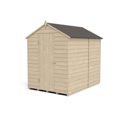 4LIFE Overlap Pressure Treated 7ft x 5ft Apex Shed - No Window