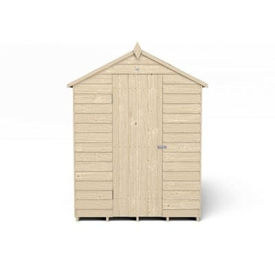 4LIFE Overlap Pressure Treated 7ft x 5ft Apex Shed - No Window