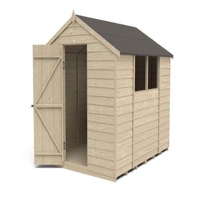 4LIFE Overlap Pressure Treated 8ft x 6ft Apex Shed