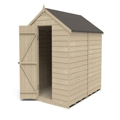 4LIFE Overlap Pressure Treated 8ft x 6ft Apex Shed - No Window