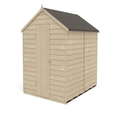 4LIFE Overlap Pressure Treated 8ft x 6ft Apex Shed - No Window