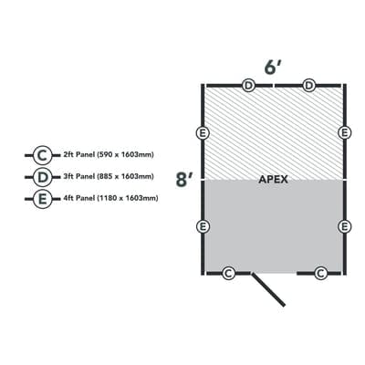 4LIFE Overlap Pressure Treated 8ft x 6ft Apex Shed - No Window
