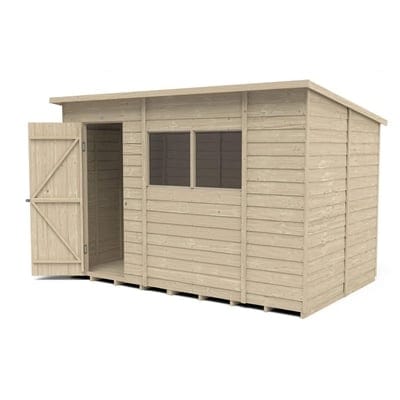 4LIFE Overlap Pressure Treated Pent Shed - All Sizes