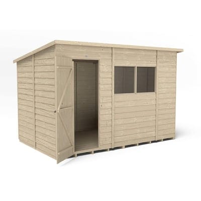 4LIFE Overlap Pressure Treated Pent Shed - All Sizes