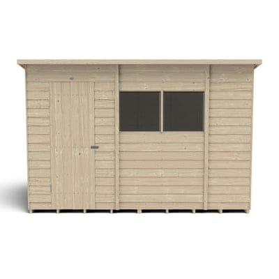 4LIFE Overlap Pressure Treated Pent Shed - All Sizes
