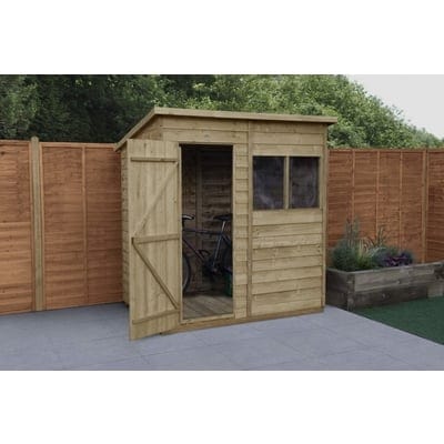 4LIFE Overlap Pressure Treated Pent Shed - All Sizes