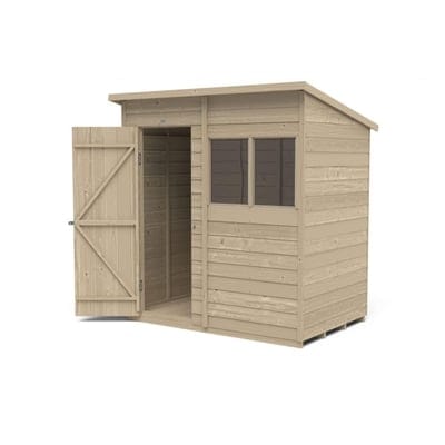 4LIFE Overlap Pressure Treated Pent Shed - All Sizes