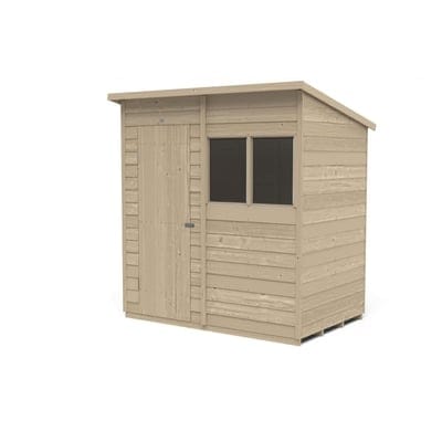 4LIFE Overlap Pressure Treated Pent Shed - All Sizes