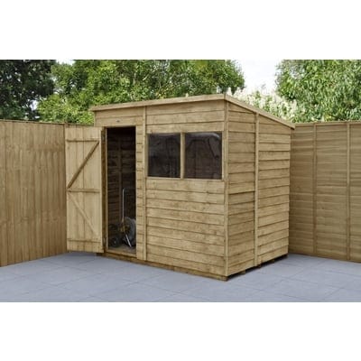 4LIFE Overlap Pressure Treated Pent Shed - All Sizes