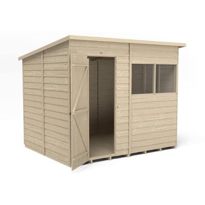 4LIFE Overlap Pressure Treated Pent Shed - All Sizes