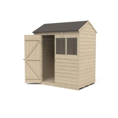 4LIFE Overlap Pressure Treated Reverse Apex Shed - All Sizes