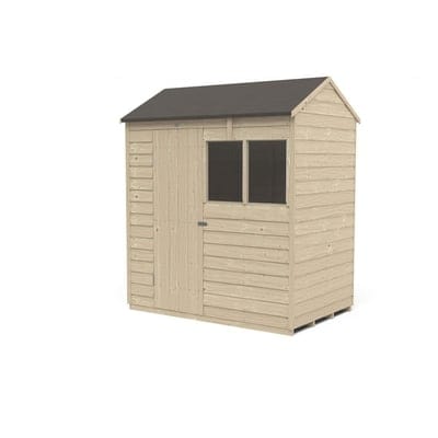 4LIFE Overlap Pressure Treated Reverse Apex Shed - All Sizes