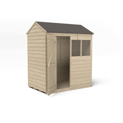 4LIFE Overlap Pressure Treated Reverse Apex Shed - All Sizes