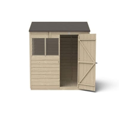 4LIFE Overlap Pressure Treated Reverse Apex Shed - All Sizes
