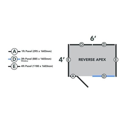 4LIFE Overlap Pressure Treated Reverse Apex Shed - All Sizes