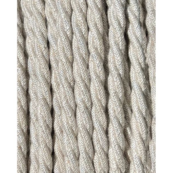 Oatmeal Linen - Lola's Leads Fabric Extension Cable