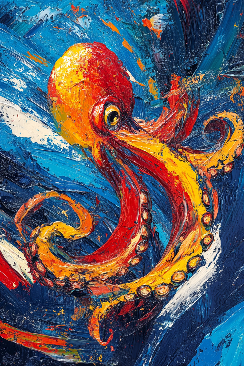 Octopus Symphony Canvas
