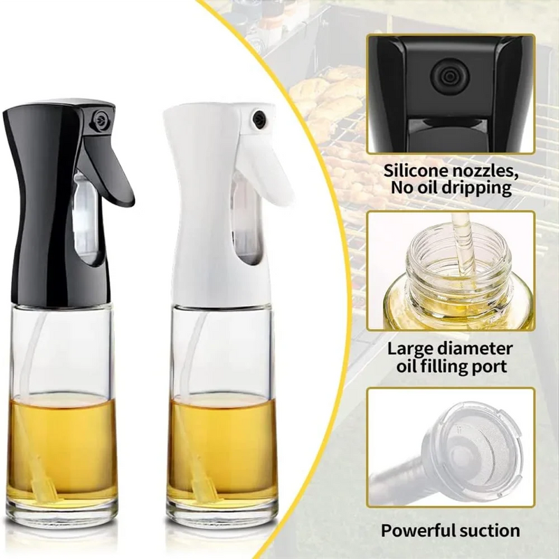 Oil Spray for Cooking - Reusable Olive Oil Dispenser Bottle Mist Sprayer Accessory for Kitchen