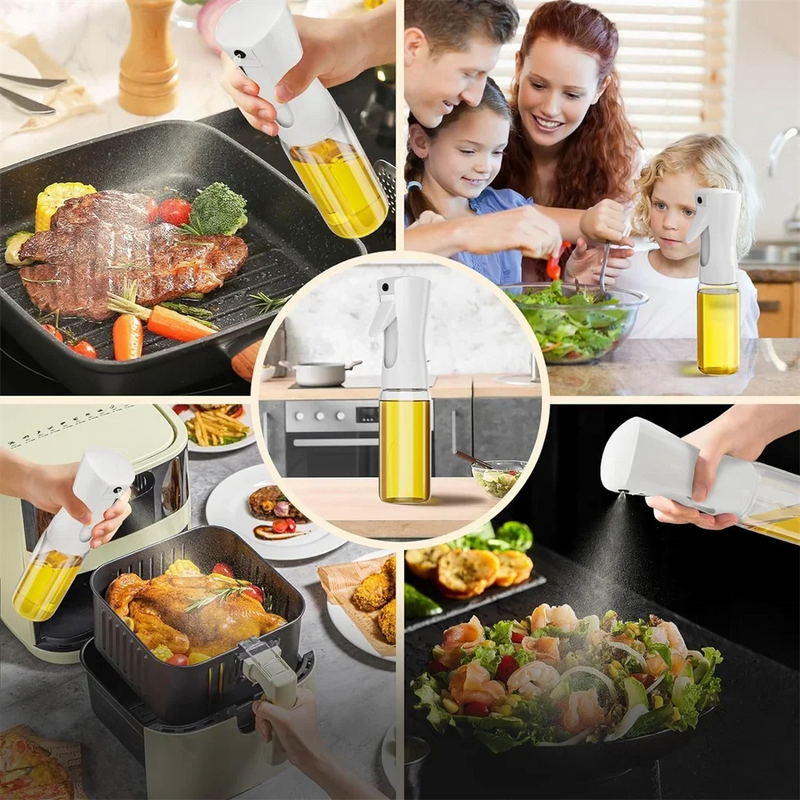 Oil Spray for Cooking - Reusable Olive Oil Dispenser Bottle Mist Sprayer Accessory for Kitchen