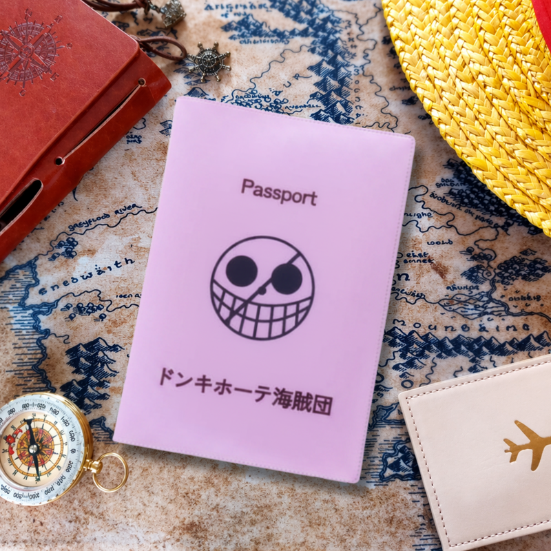 One Piece Donquixote Pirates Pink Passport Cover