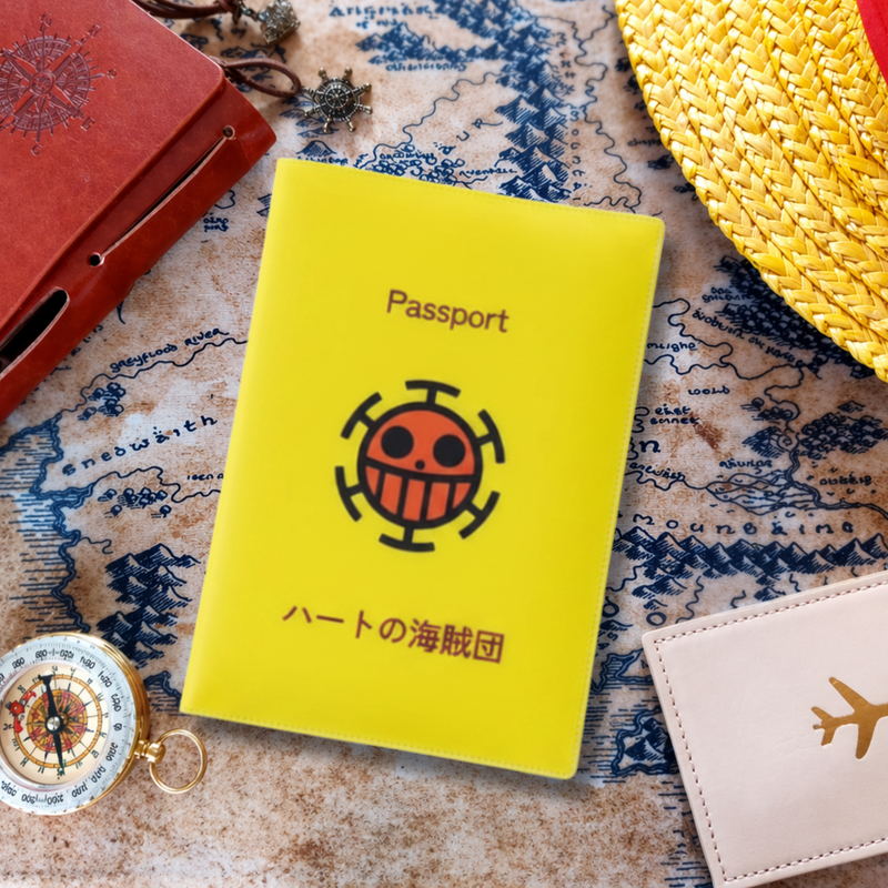 One Piece Heart Pirates Yellow Passport Cover