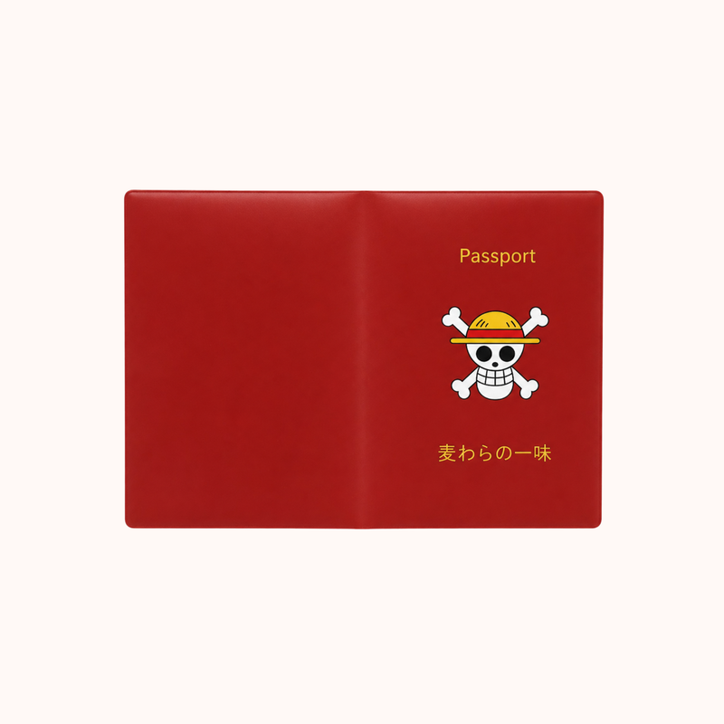 One Piece Straw Hat Pirates Red Passport Cover