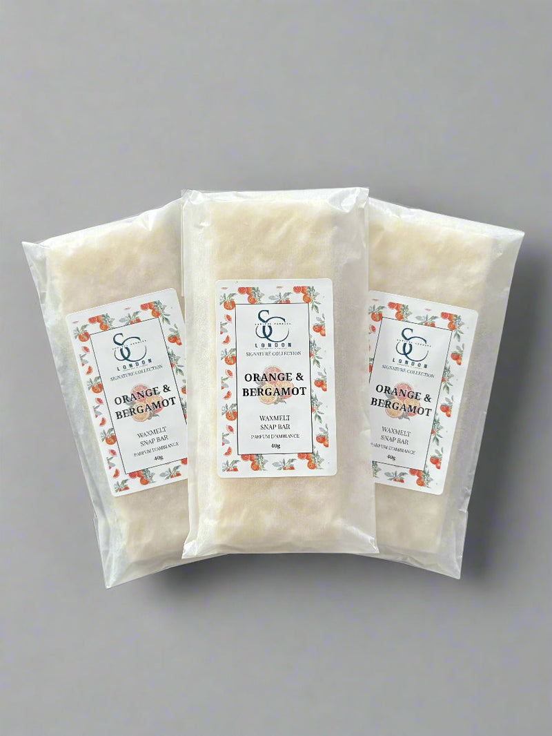 Orange & Bergamot Wax Melt Snap Bar (40g) – Luxury Soy Blend
