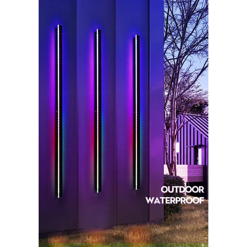 Smart Outdoor Wall Light - Colourful Remote-Controlled Porch & Patio Lamp