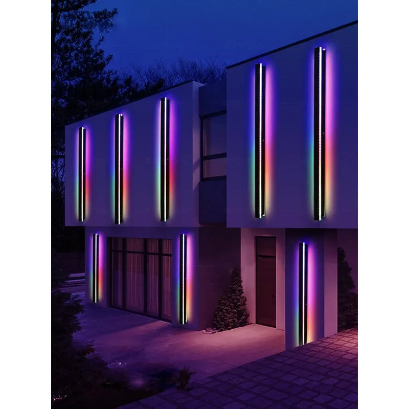 Smart Outdoor Wall Light - Colourful Remote-Controlled Porch & Patio Lamp